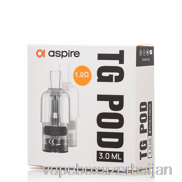 Vape Box Azerbaijan Aspire TG Replacement Pods 1.0ohm TG Pods